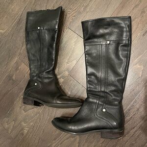 Franco Sarto black leather Sparta boots sz 7.5